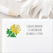 Étiquette Jolie Rose Jaune (En situation)