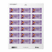 Étiquette Jolie sorcière de la fête du costume pour enfants  (Feuille entière)