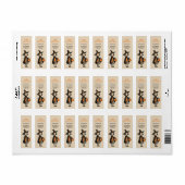 Étiquette Jolie sorcière fille Rétro Halloween Adresse de re (Feuille entière)