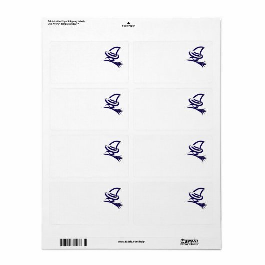 Étiquette Jolie sorcière Halloween (Feuille entière)