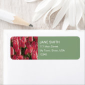 Étiquette Jolie tulipe rose (En situation)