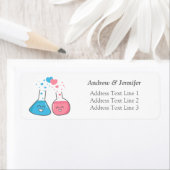 Étiquette Jolies flacons amoureux, nous avons de la chimie (En situation)