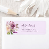 Étiquette Jolies fleurs violettes (En situation)