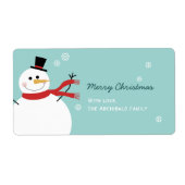 Étiquette Jolly Snowman Noël (Devant)