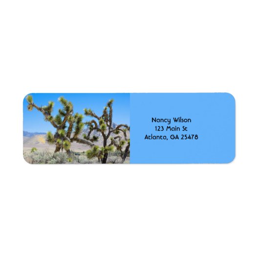 Étiquette Joshua Tree en Californie (Devant)