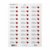 Étiquette Jote Ladybug pour les filles Adresse de retour per (Feuille entière)