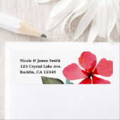 Étiquette Jote Poppy Red Spring Fleurs Floral Party (En situation)