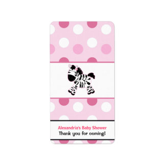 Étiquette Jote rose Zebra Miniature