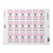 Étiquette Jote rose Zebra Miniature (Feuille entière)
