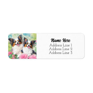 Étiquette Jote Tri Color Papillon Chiens de marionnettes Adr
