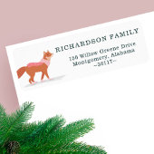 Étiquette Jote Woodland Winter Fox Ice Skate Adresse