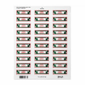 Étiquette Jouer Empreinte de patte Pet Noël (Feuille entière)