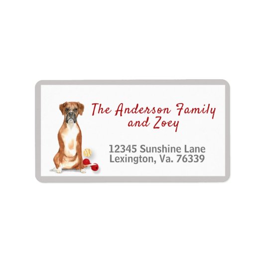 Étiquette Jouets en boîte Cute Accueil Adresse de retour (Devant)