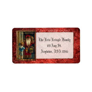 Étiquette Jouets vintages Père Noël