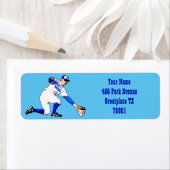 Étiquette Joueur De Baseball Avec Votre Nom Ou Votre Monogra (En situation)