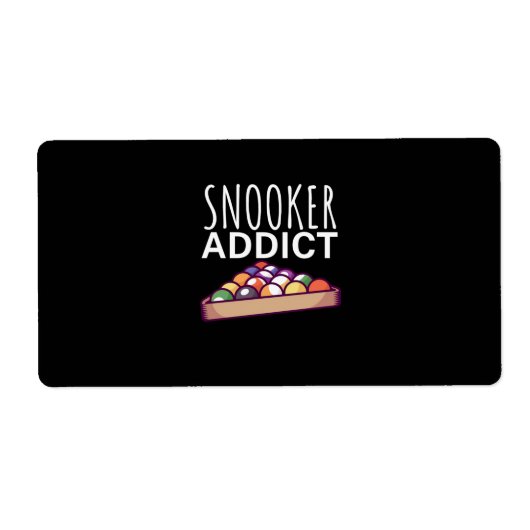 Étiquette Joueur de billard | Addict de snooker (Devant)
