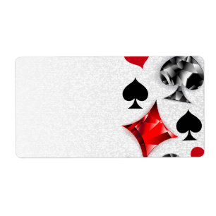 Étiquette Joueur de poker Joueur de cartes de jouer costumes