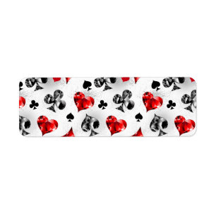 Étiquette Joueur de poker Joueur de cartes de jouer costumes