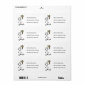 Étiquette Joueur de tennis de base pour hommes (Feuille entière)