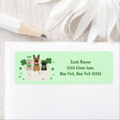 Étiquette Jour de la Saint Patrick Dog Mail (En situation)