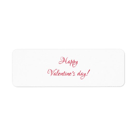 Étiquette Jour de la Saint Valentin (Devant)