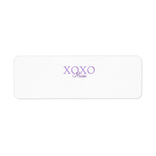 Étiquette Jour de la Saint Valentin Xoxo ajouter nom pastel