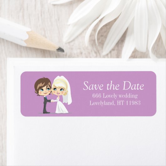 Étiquette Jour de mariage doux (En situation)