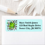 Étiquette Jour des terres Birdable (En situation)