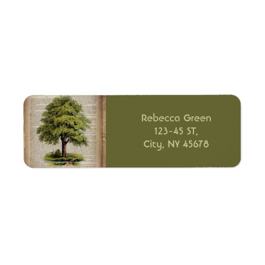 Étiquette Jour des terres ECO dictionnaire imprime chêne vin (Devant)