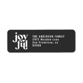 Étiquette jour férié de noël minimal moderne (Devant)