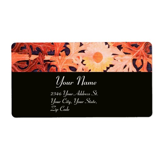 Étiquette JOUR, noir brun rouge (Devant)