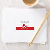 Étiquette Joy Christmas Retours Adresse (En situation)