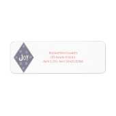 Étiquette Joy Holiday Adresse de retour (Devant)