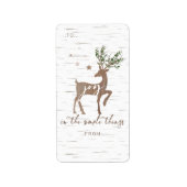 Étiquette Joy In the Simple Things Birch Bark Deer To & From (Devant)
