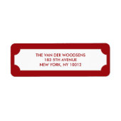 Étiquette Joy Script Red Solid (Devant)