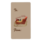 Étiquette Joy Sleigh Présente (Devant)