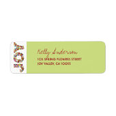 Étiquette JOY Spring Flowers Girl Baby shower Adresse de ret (Devant)