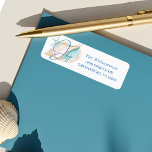 Étiquette Joy Watercolor Côté Océan Plage Coral Seashell<br><div class="desc">Qui a besoin de flocons de neige quand vous avez des coquillages ! Capturez une décontractée nautique cool et une ambiance côtière de ce fleur de mer de vacances avec notre collection de vacances de Noël inspirée de la mer côtière. Nous avons peint à la main une belle aquarelle corallienne...</div>