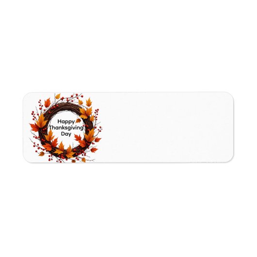Étiquette Joyeuse journée de Thanksgkving (Devant)
