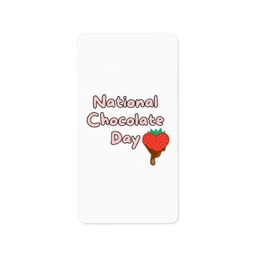 Étiquette Joyeuse journée nationale du chocolat (Devant)