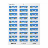 Étiquette Joyeuse Nuit de Noël Ukrainienne Folk Art (Feuille entière)