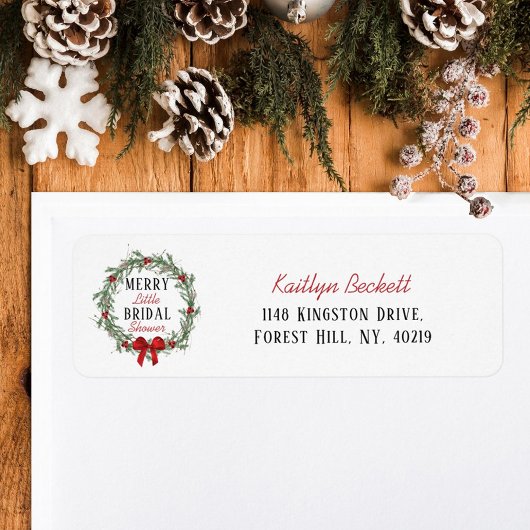 Étiquette Joyeuse Petite Fête de Mariage de Noël