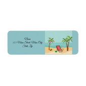 Étiquette Joyeuse plage de Noël (Devant)