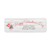 Étiquette Joyeuse Saint Valentin Gnome Mignon et Drôle (Devant)