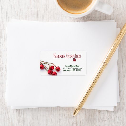 Étiquette Joyeuses Fêtes Bells (En situation)