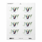 Étiquette Joyeuses Fêtes (BLEU) (Feuille entière)