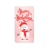 Étiquette "Joyeuses fêtes de Noël enneigé" (Devant)