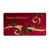 Étiquette Joyeuses fêtes ! -Étiquette (Devant)