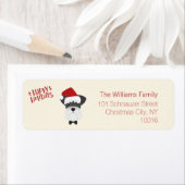 Étiquette Joyeuses fêtes - Joyeux Noël Schnauzer (En situation)