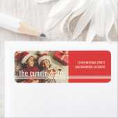 Étiquette Joyeuses fêtes | Lignes modernes et simples (En situation)